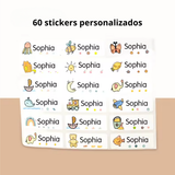 Stickers con nombre (60 stickers)