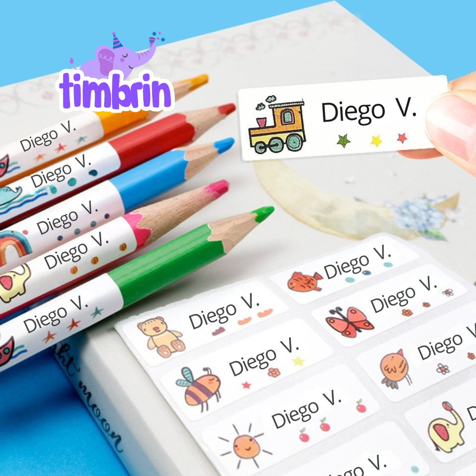 Stickers con nombre (60 stickers)